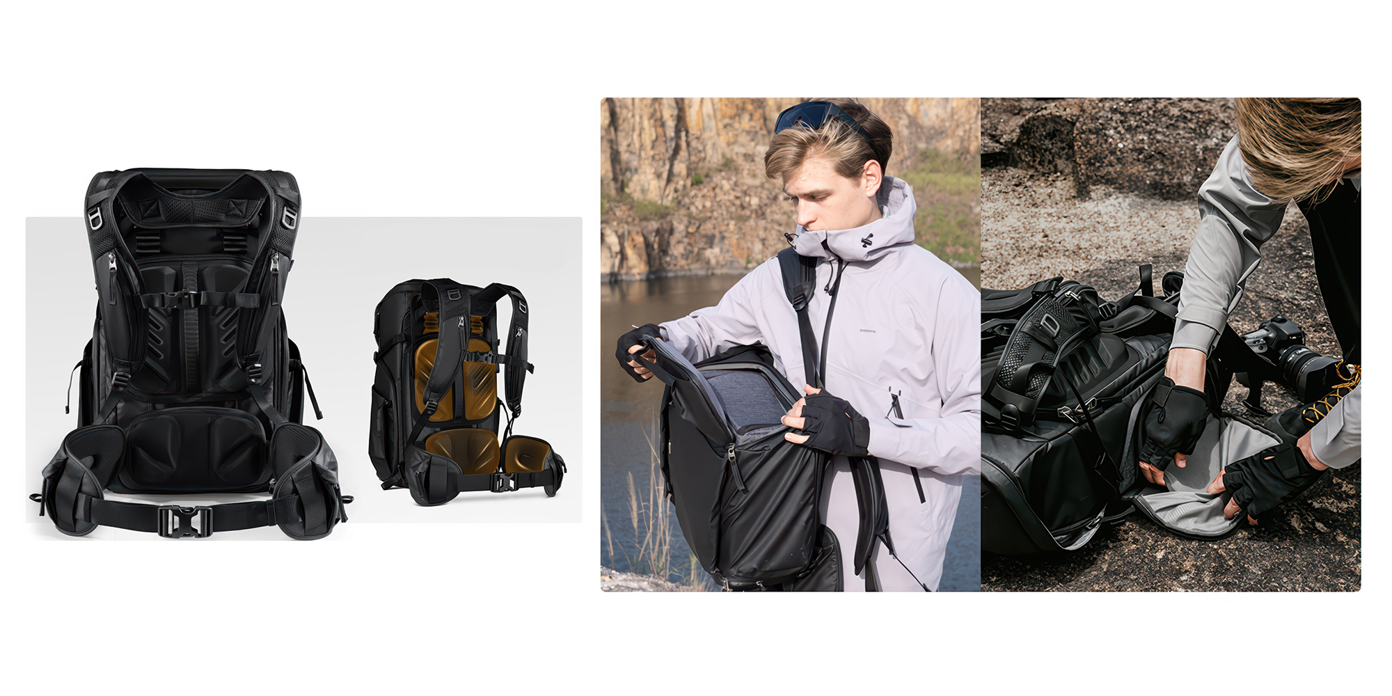 Plecak fotograficzny K&F Concept Star Wander 04 30 l - czarny - Szybki dostęp i przemyślana organizacja